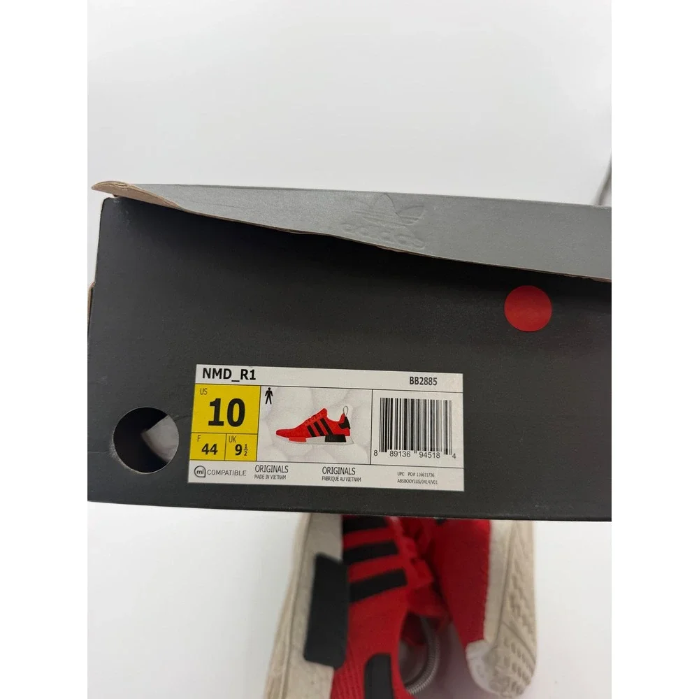 Adidas NMD_R1 Lush Red Black Mens Running Shoes BB2885 Size 10 OG Box